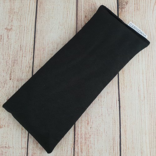 CARREDANA Cojines de Yoga de Semillas de Trigo con Lavanda y eucalípto (1Almohada con semilla de Trigo+Lavanda (Negro))