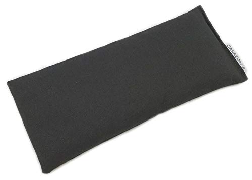 CARREDANA Cojines de Yoga de Semillas de Trigo con Lavanda y eucalípto (1Almohada con semilla de Trigo+Lavanda (Negro))