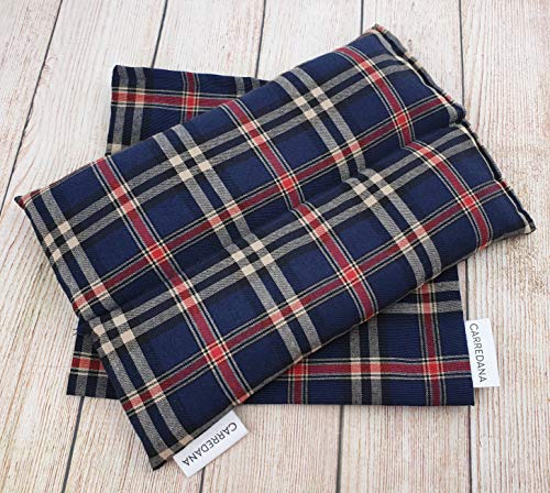 CARREDANA Sacos térmico de Semillas de Trigo con Diferentes olores y Colores. Lavanda, anís en Grano,tomillo,Menta, eucalípto, Romero y Laurel. (Semillas de Trigo(escoces Azul))