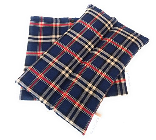 CARREDANA Sacos térmico de Semillas de Trigo con Diferentes olores y Colores. Lavanda, anís en Grano,tomillo,Menta, eucalípto, Romero y Laurel. (Semillas de Trigo(escoces Azul))