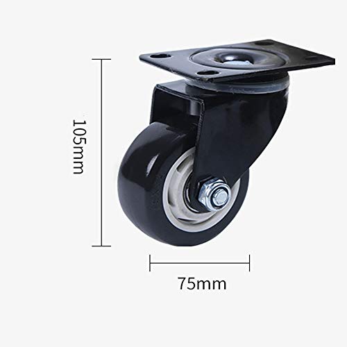 Carro de ruedas con Heavy Duty Ruedas Heavy Duty Ruedas for muebles - universal giratorio de 360 ​​grados giratoria ruedas for silla de escritorio Mesa de juguete Zapatos contenedores