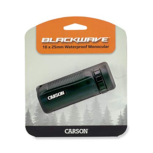 Carson BlackWave Monocular 10 x 25mm Impermeable con Enfoque de 1,2m