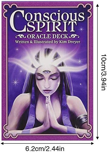 Cartas Tarot, New 36pcs Tarot Cards Conscious Spirit Oracle Cards Inglés Misterioso Destino Adivinación Juego de Mesa Fiesta Divertido Tarot Cards Enterinment para niños y Mujeres