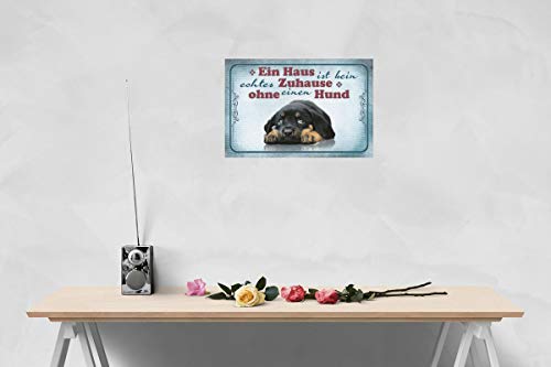 Cartel decorativo de chapa (20 x 30 cm, convexo), diseño de nudos marineros