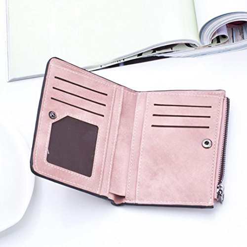 Cartera de pequeña Piel Monedero de Elegante y Moda Rosado para Mujer y Niña por ESAILQ N