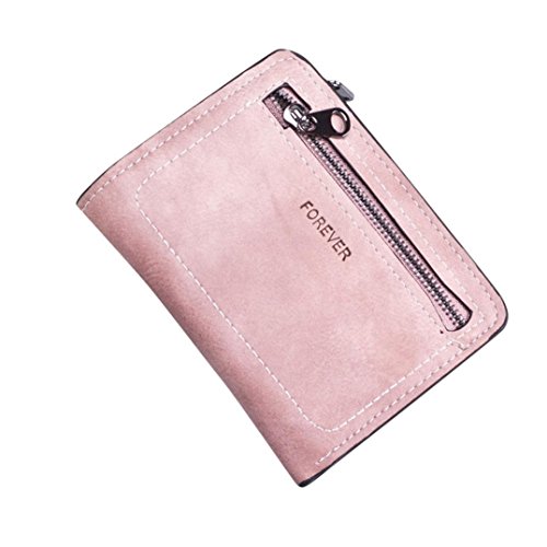 Cartera de pequeña Piel Monedero de Elegante y Moda Rosado para Mujer y Niña por ESAILQ N