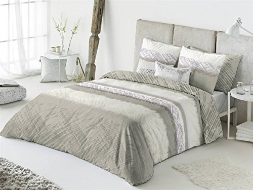 Casa Creativa Aranda Nórdica con Funda Cojín Decorativo, Algodón-Poliéster, Beige, 220x270x1 cm