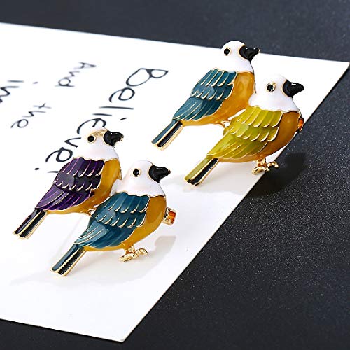 Casa perfetta Europa y América del gorrión de Aceite Que gotea en Tres Dimensiones Ramillete Animales aleación de Personalidad Broche Retro Exquisito Collar joyería Pin Sencillo