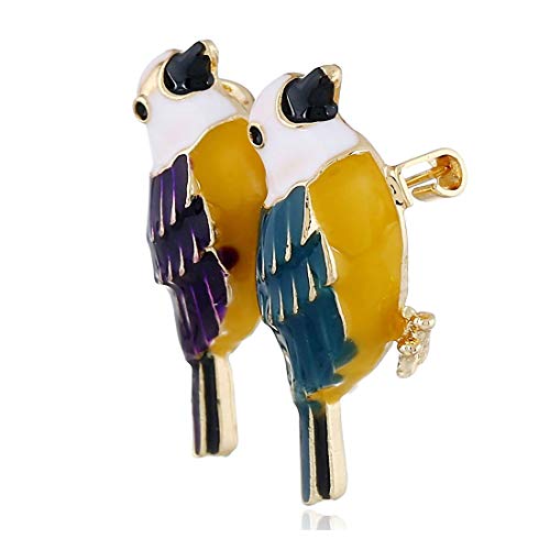 Casa perfetta Europa y América del gorrión de Aceite Que gotea en Tres Dimensiones Ramillete Animales aleación de Personalidad Broche Retro Exquisito Collar joyería Pin Sencillo