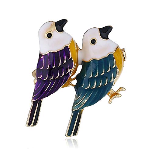 Casa perfetta Europa y América del gorrión de Aceite Que gotea en Tres Dimensiones Ramillete Animales aleación de Personalidad Broche Retro Exquisito Collar joyería Pin Sencillo