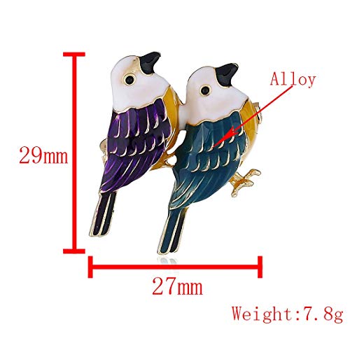 Casa perfetta Europa y América del gorrión de Aceite Que gotea en Tres Dimensiones Ramillete Animales aleación de Personalidad Broche Retro Exquisito Collar joyería Pin Sencillo