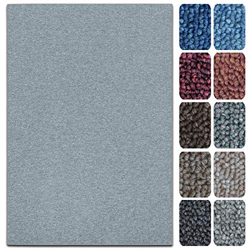 casa pura Alfombras Polipropileno Salón - Alfombras de Pasillo a Medida | London | Alfombras de Pelo Corto | Juego de Alfombrillas para Escaleras Disponibles | 11 Colores (Gris Claro, 200x250 cm)