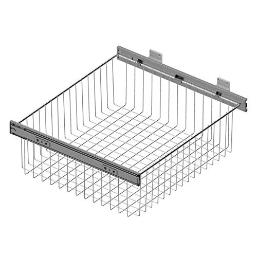 Casaenorden - Cesto extraíble de rejilla metálica para mueble de cocina - Ancho 262-268 mm