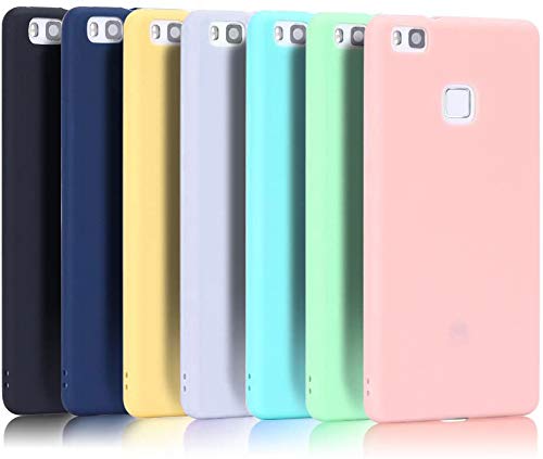 Caselover 7X Funda Huawei P9 Lite, Suave TPU Silicona Carcasa para Huawei P9 Lite Ultra Delgado Flexible Case Cover Bumper Goma Mate Opaco Protectiva Caso - 7 Color