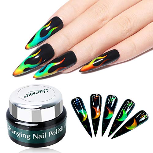 Cat Eye Gel Esmalte de Uñas Gel, gel de esmalte de uñas mágico con cambio de color, líquido de esmalte de uñas con gel que cambia de color, cambios con la temperatura
