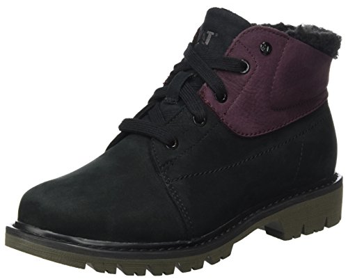 Cat Footwear Fret Fur WP, Botas para Mujer, Negro (Womens Black/Wine Tasting), 40 EU