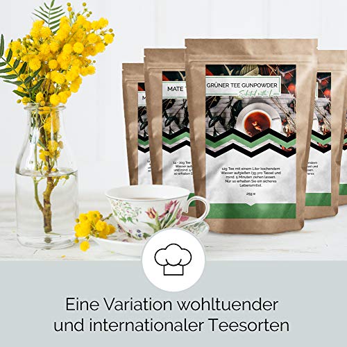 Cata de té Set l Caja de regalo para probar tés de todo el mundo | 12x25g Tea World Gift Idea Set de regalo para mujeres Hombres | caja de té especial caja de regalo cumpleaños navidad