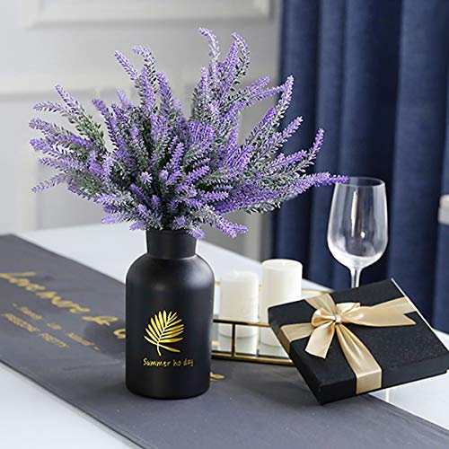 CattleyaHQ Flores de Lavanda Artificial 4 Piezas,Plantas Artificiales Vivas para La Sala de Bodas,Decoración de Patio de Jardín-Púrpura
