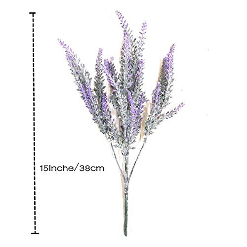 CattleyaHQ Flores de Lavanda Artificial 4 Piezas,Plantas Artificiales Vivas para La Sala de Bodas,Decoración de Patio de Jardín-Púrpura