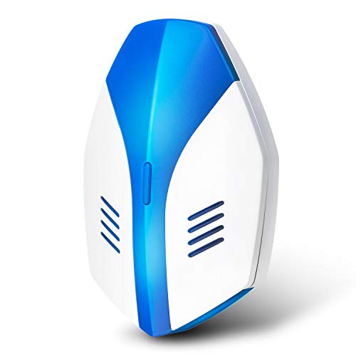 CCP - Repelente ultrasónico para insectos, ratones, mosquitos, arañas, no tóxico, seguro para niños, animales domésticos, mujeres embarazadas, 2 altavoces, 3 modos, luz nocturna