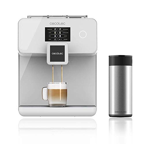 Cecotec Cumbia Power Matic-ccino 8000 Touch Serie Bianca - Cafetera, 19 bares de presión, pantalla táctil, 1400 W