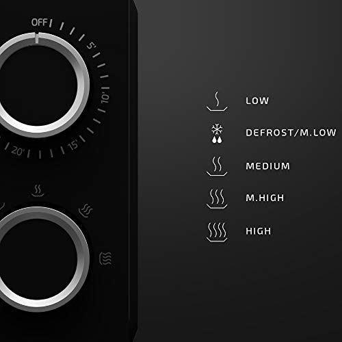 Cecotec ProClean 3030 - Microondas, Capacidad 20L, Revestimiento Ready2Clean, 700 W, 6 Niveles Funcionamiento, Temporizador 30 min, Modo Descongelar, Color Negro