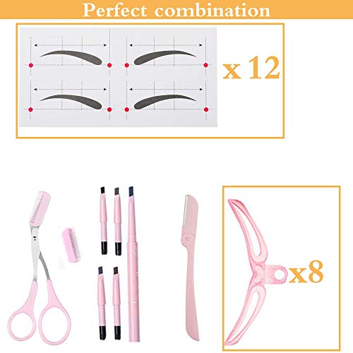 Cejas Plantillas,Plantilla Cejas Perfectas,Cejas Perfectas Plantillas,Plantillas Cejas Maquillaje,Plantilla de la Ceja,Kit Cejas Perfectas