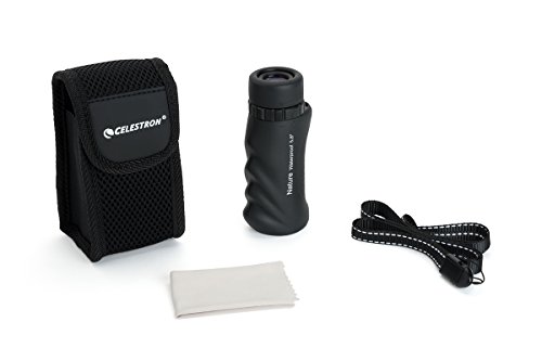 Celestron Nature 10x25 - Monocular de 25 mm diámetro, Factor de Aumento 10x, Resistente al Agua, Color Negro