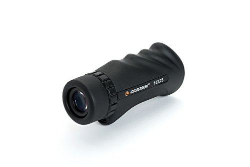 Celestron Nature 10x25 - Monocular de 25 mm diámetro, Factor de Aumento 10x, Resistente al Agua, Color Negro
