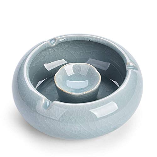 Cenicero Moda Grande Sin Tapa Cristal Dormitorio Sala De Estar Personali Cerámica Moda (Color: Beige) Durable