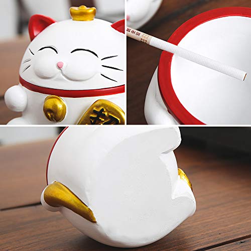 Cenicero resistente al viento con tapas multifunción Polyresin Artesanía Decoración Tallada a mano mejor regalo