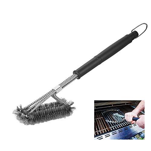 Cepillo Barbacoa De Limpieza Gainwell-El Mejor Cepillo 3 En 1 de Altas Prestaciones- Cerdas de Acero Inoxidable-¡Garantía de por Vida