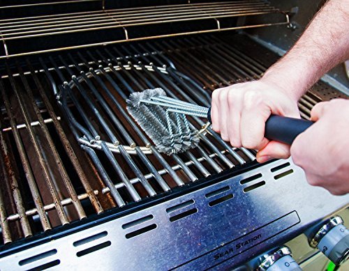 Cepillo Barbacoa De Limpieza Gainwell-El Mejor Cepillo 3 En 1 de Altas Prestaciones- Cerdas de Acero Inoxidable-¡Garantía de por Vida