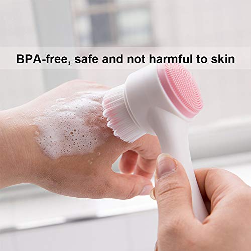Cepillo De Limpieza Facial Manual, 2 Pcs Cepillo De Limpieza Cepillo Exfoliante, Silicona, Quitar Puntos Negros Para Mujer, Para Limpia Poros Facial Cuidado De La Piel
