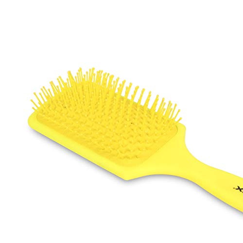 Cepillo de Pelo Termix para Desenredar. La Raqueta de Pelo Más Versátil para el Cuidado del Cabello. Para un Cepillado Sin Tirones. Color Amarillo Flúor.