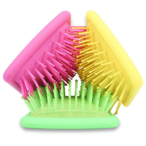 Cepillo de Pelo Termix para Desenredar. La Raqueta de Pelo Más Versátil para el Cuidado del Cabello. Para un Cepillado Sin Tirones. Color Amarillo Flúor.