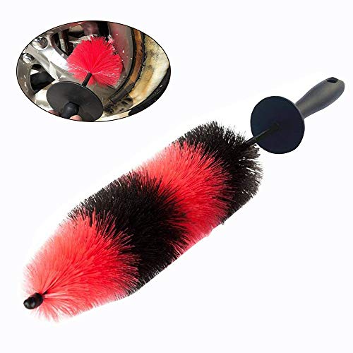 Cepillo de Rueda de Coche, Cepillo Detalle Rueda, Coche Cepillo de Rueda, Multifunción Portátil Largo Piel Suave Cepillo Para Detallar Ruedas y Llantas para Ruedas, Puntas de Escape, Motocicletas