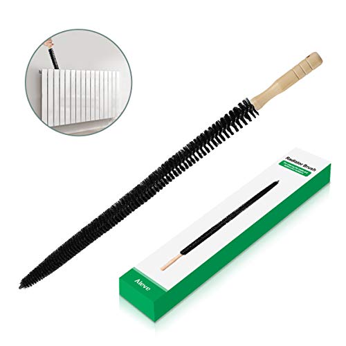 Cepillo del radiador, AIEVE Cepillo de limpieza del radiador largo Secador Cepillo para pelusas Lavadora flexible Cepillo para tubos Removedor de pelusas Herramienta de limpieza de conductos, negro