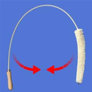 Cepillo flexible de acero inoxidable, pelo de cabra, limpieza radiador