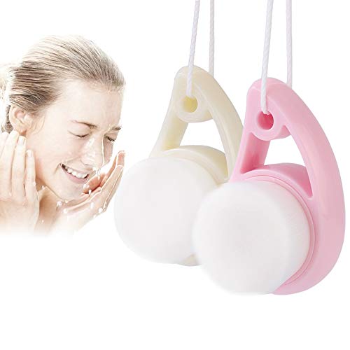 Cepillo Limpiador Facial Manual Cepillo de Limpieza Cepillo Exfoliante para la Cara Ultra Suave Facial Limpiador Cepillo para Limpia Poros Facial Cuidado de la Piel (Blanco)