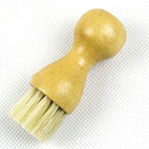Cepillo para gamuza brinda un cuidado suave al nobuck,Práctico Cepillo de aplicador de Esmalte de Zapatos Cepillo de Mango de Madera Cepillo de Pelo de Cerdo para el Cuidado de los Zapatos