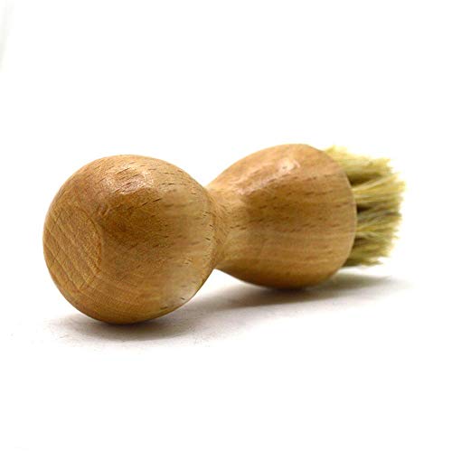 Cepillo para gamuza brinda un cuidado suave al nobuck,Práctico Cepillo de aplicador de Esmalte de Zapatos Cepillo de Mango de Madera Cepillo de Pelo de Cerdo para el Cuidado de los Zapatos
