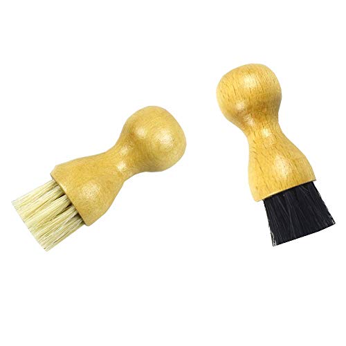 Cepillo para gamuza brinda un cuidado suave al nobuck,Práctico Cepillo de aplicador de Esmalte de Zapatos Cepillo de Mango de Madera Cepillo de Pelo de Cerdo para el Cuidado de los Zapatos