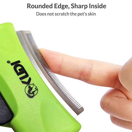 Cepillo Perro Peine Recortado de Depilación Limpieza Elininar Pelos Muertos Desenredar los Nudos Reduce 95% de Caida de Cabello Gatos Quitar Pelos Profesional Escarpidores Herramientas Quitanudos,M