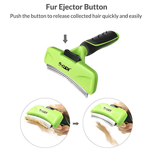 Cepillo Perro Peine Recortado de Depilación Limpieza Elininar Pelos Muertos Desenredar los Nudos Reduce 95% de Caida de Cabello Gatos Quitar Pelos Profesional Escarpidores Herramientas Quitanudos,M