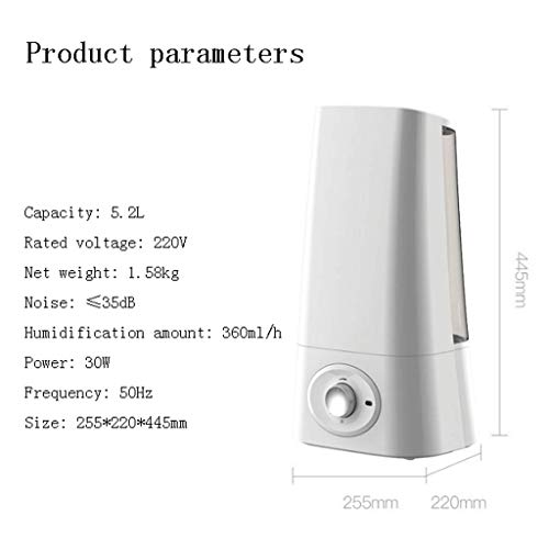 CEQKR Habitación con Aire Acondicionado habitación Oficina en casa humidificador de Aire Mudo Gran Capacidad bebé Embarazada Noche humidificador ultrasónico sin Agua