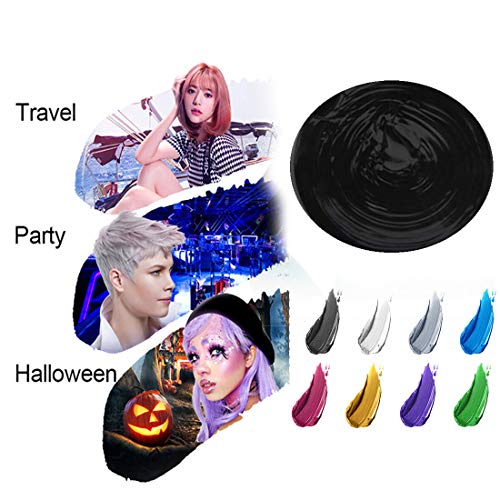 Cera del color del pelo, peinado mate natural para party.osplay, Halloween (Negro)