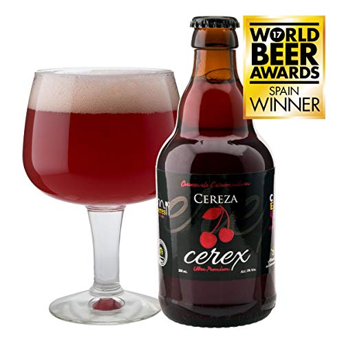 CEREX- Pack Degustación de 8 Cervezas Artesanas - Cerveza de Castaña, Ibérica de Bellota, Cereza y Pilsen