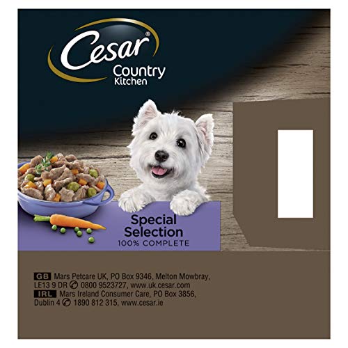 Cesar Country Kitchen - Comida para perros, selección especial, 8 x 150 g, paquete de 3