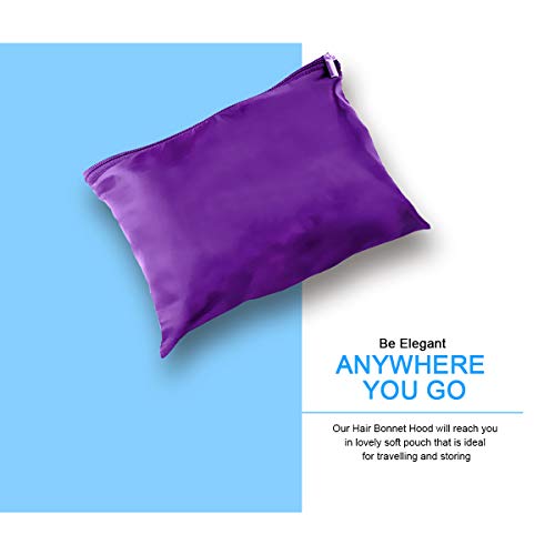 Cestmall Gorra de Secado de Pelo ortátil, Accesorio del Secador De Pelo De Bonnet Capucha Haircare Salon Secador de pelo Sombrero Accesorios para Mujeres Chicas (purple)